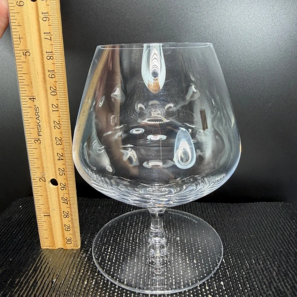 Williams‎ Sonoma Brandy Snifter Clear Glass Cognac Stemware Cup 5 Inch Tall